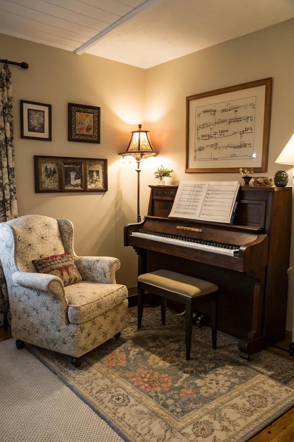 Comfy seating encourages relaxation.