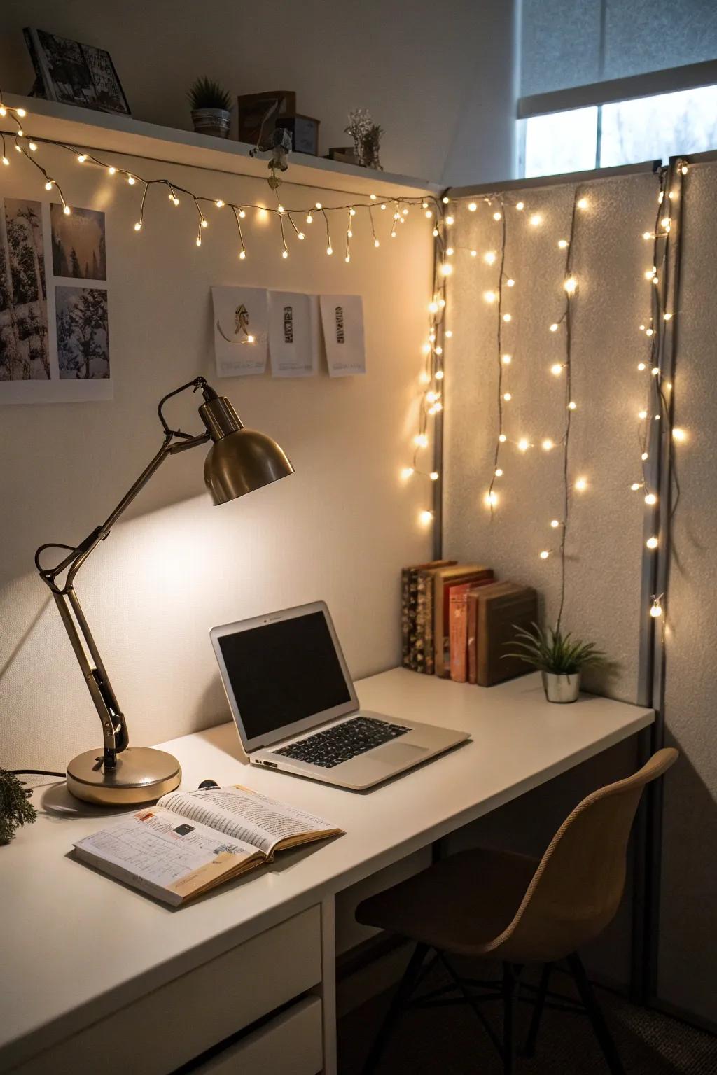 Create a warm ambiance with thoughtful lighting.