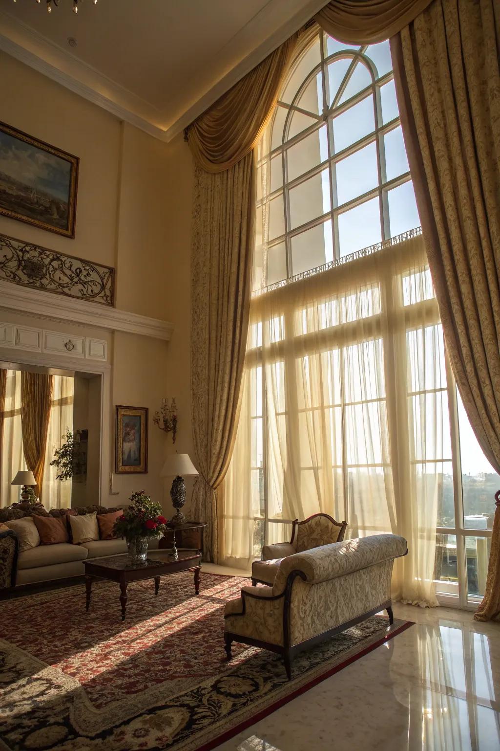 Luxurious family room with an inviting panel screen.