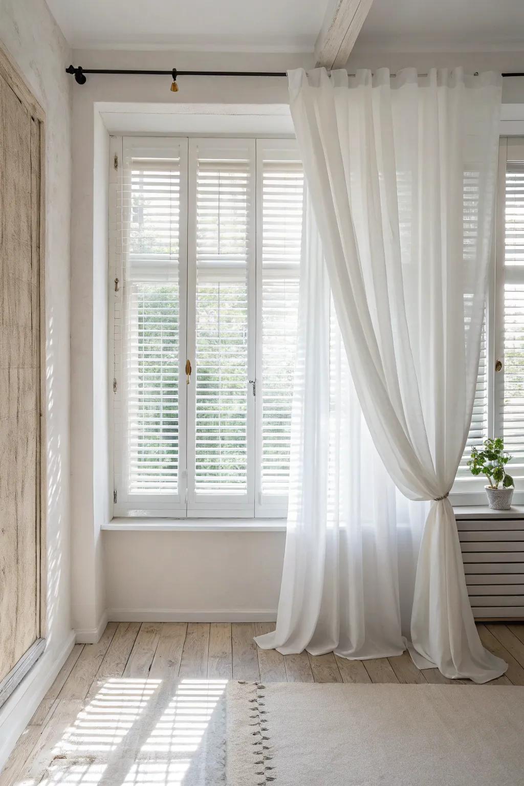 White on white fashions a tidy and radiant presentation.