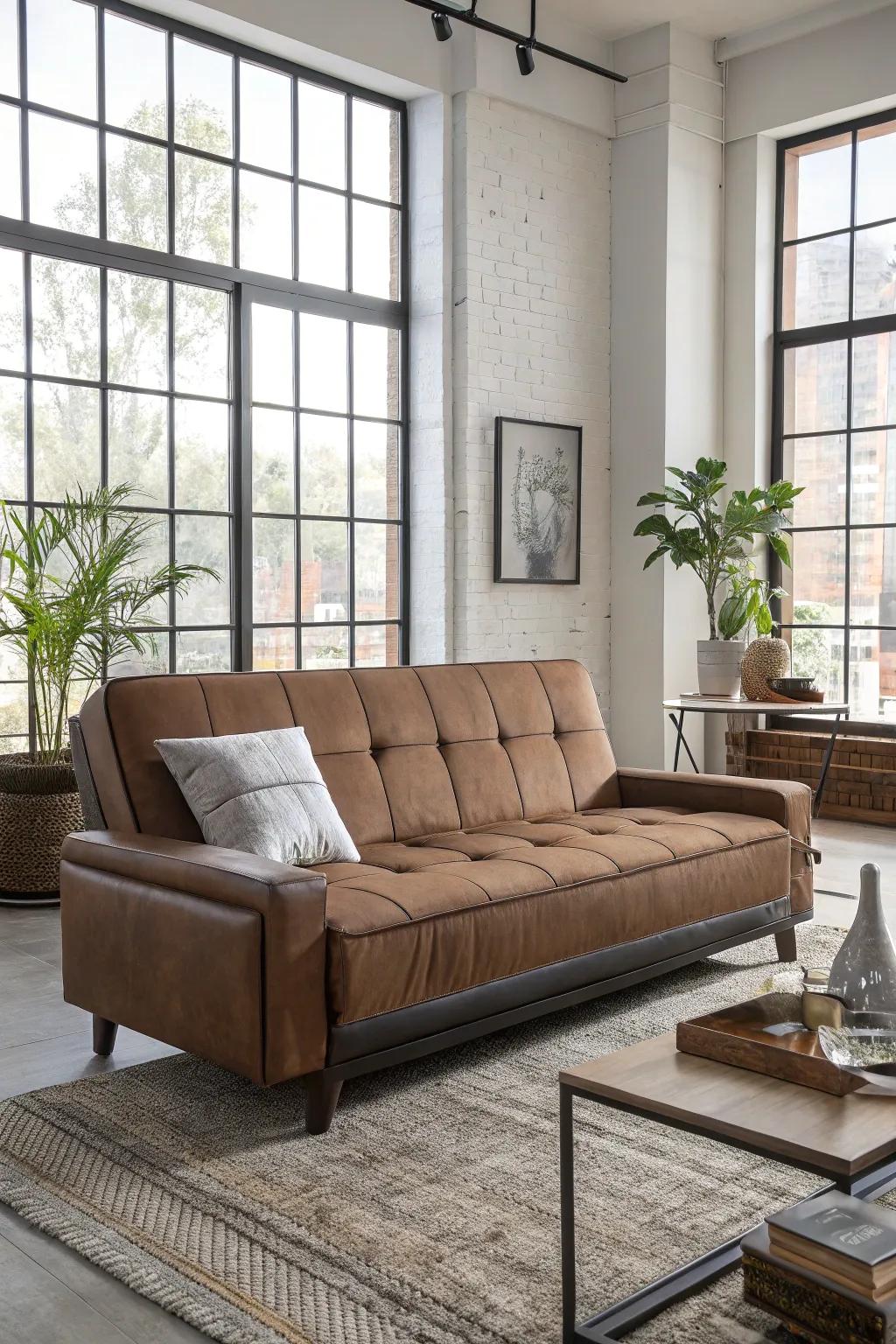 Sofa-bed fusion providing style and practicality in one piece