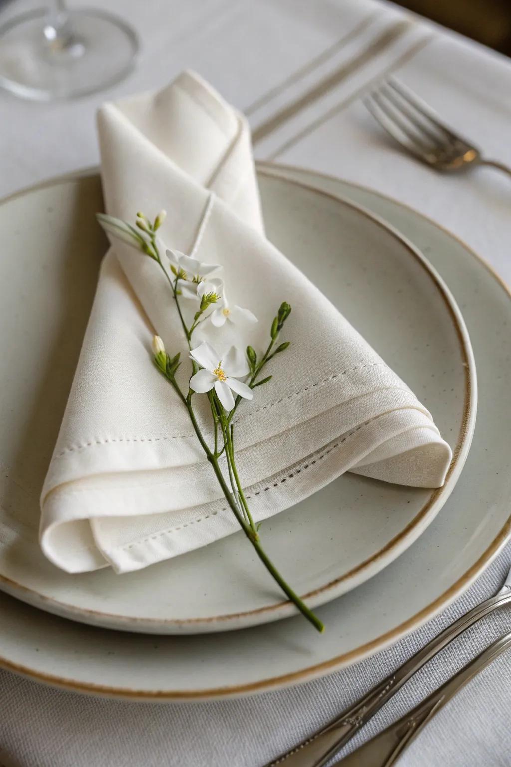 Intricate fabric artistry gives an imaginative element to your table.
