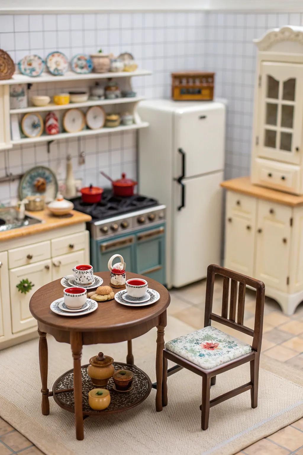 Achieve genuine realness in your dollhouse using detailed miniature items.