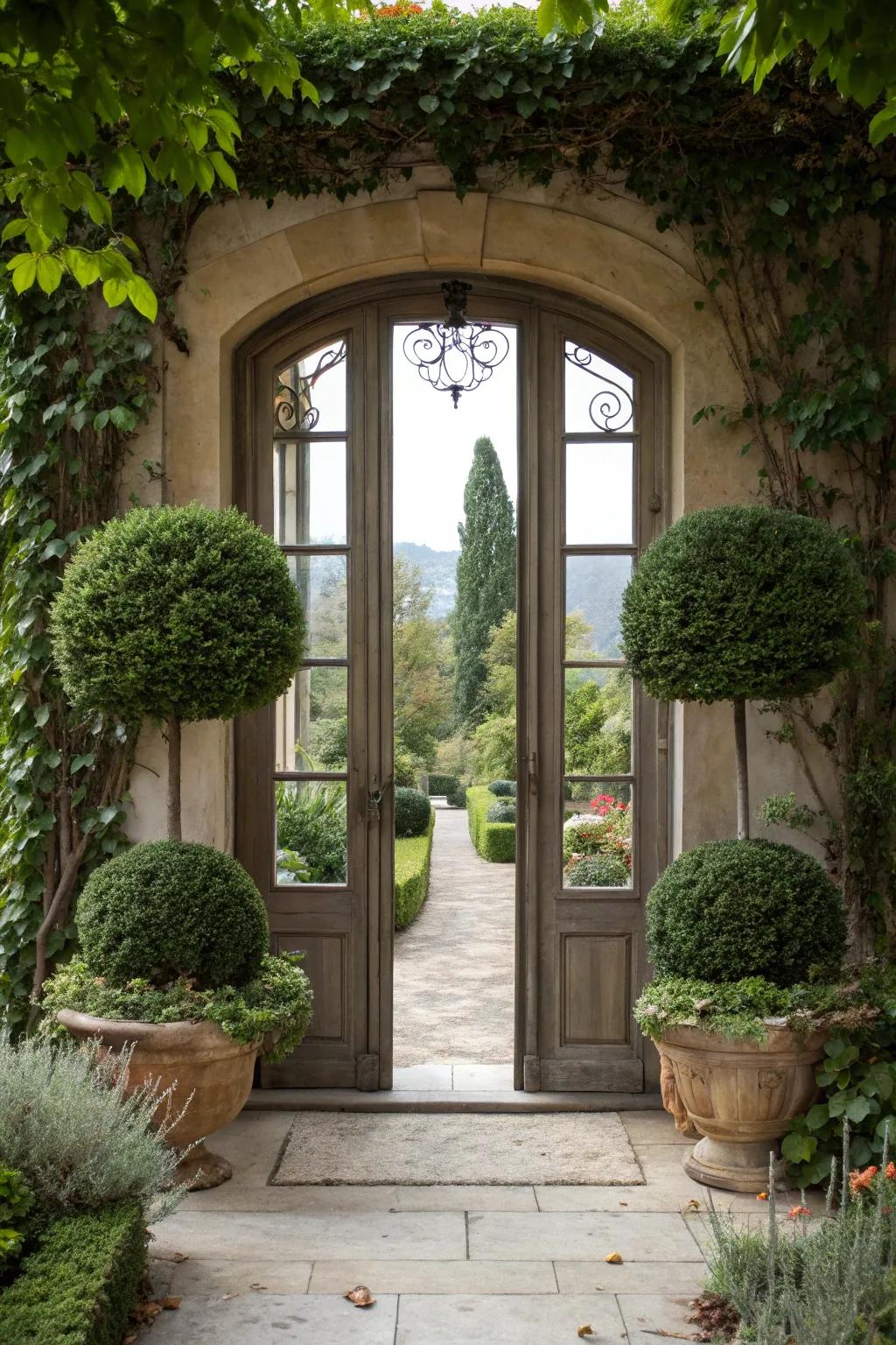 A grounded layout makes use of organic items that welcome guests.