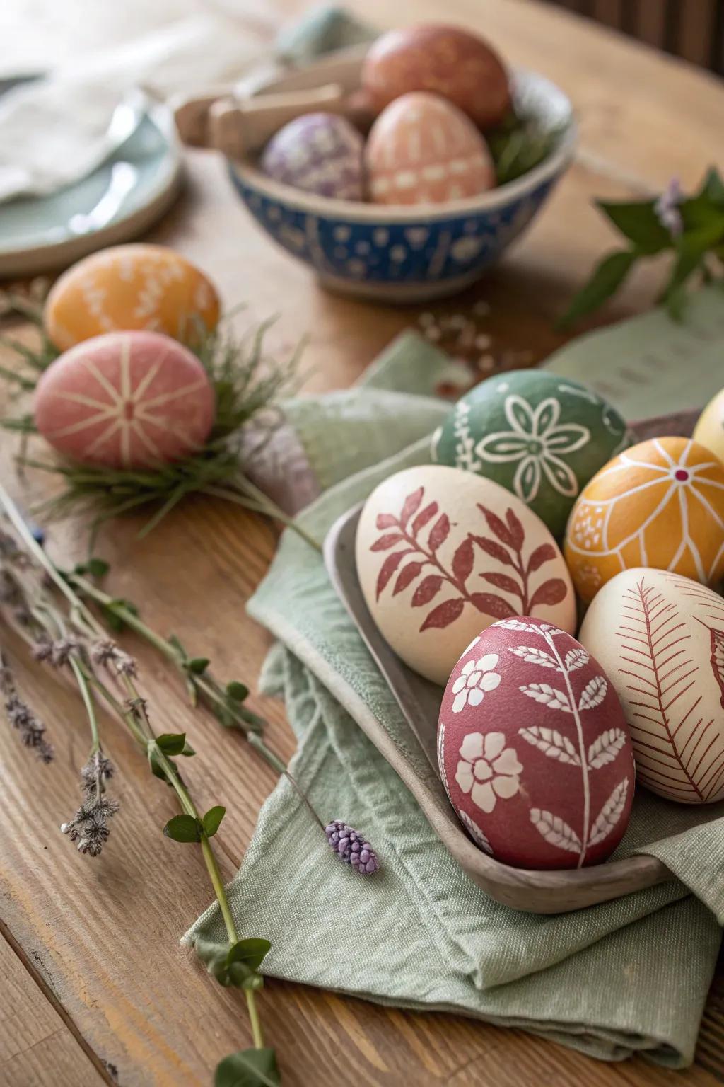 Embrace creativity with artistic egg adorning this Easter.