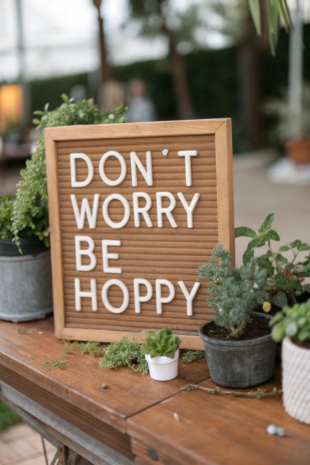 An inspiring quote that enhances spaces.