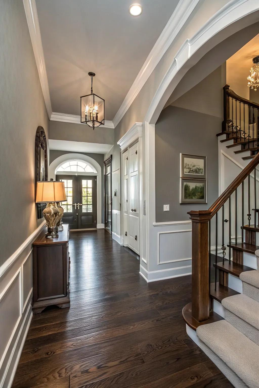 Bold baseboards offer both style and protection.