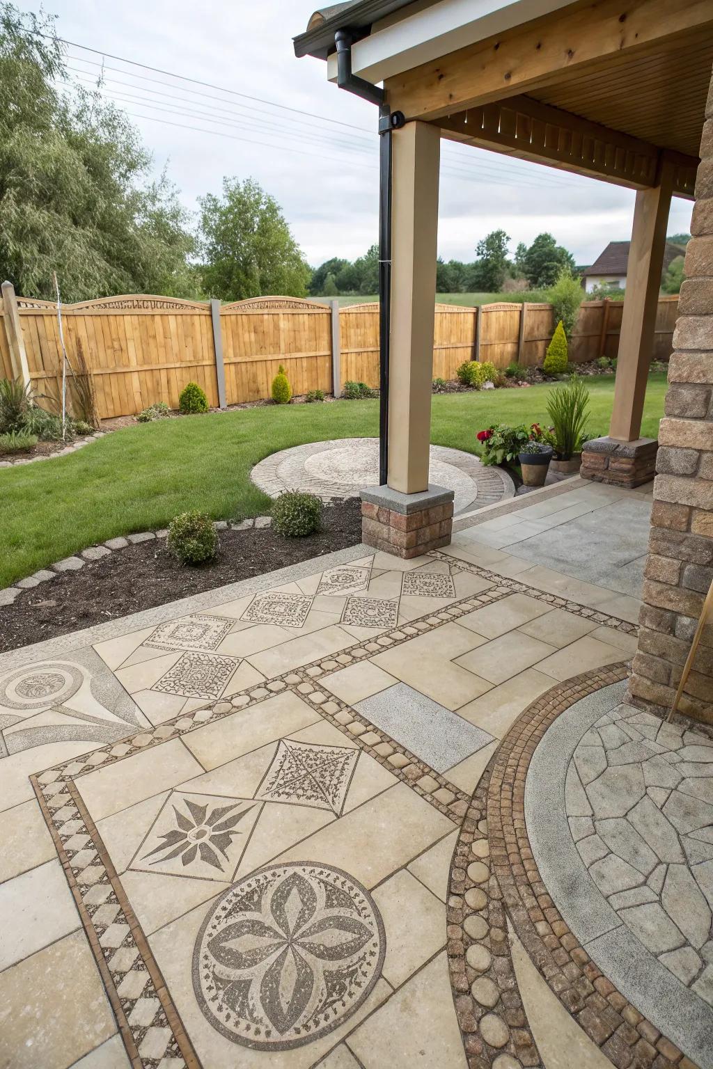 Upgrade your patio with fashionable and strong stone pavers.