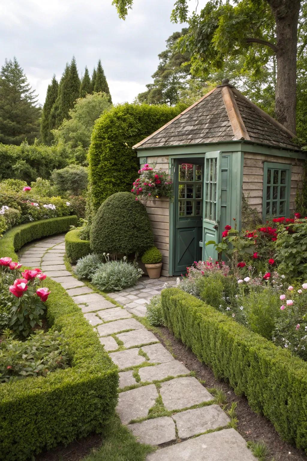 An inviting entryway makes your shed a welcoming space.