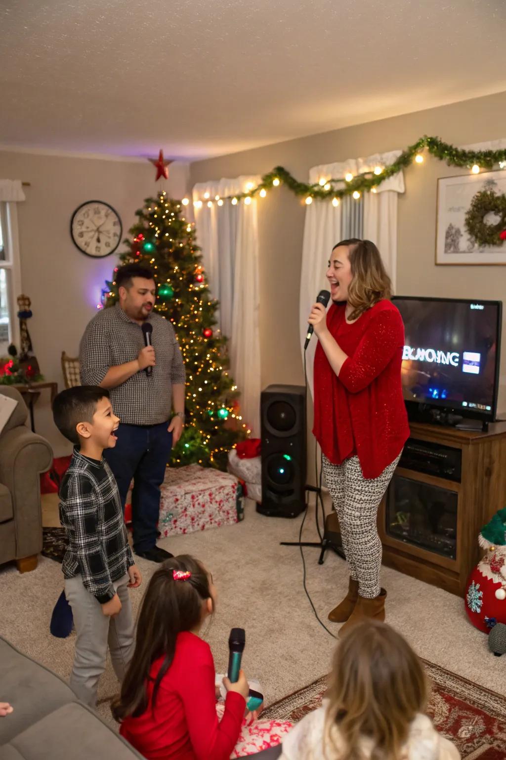 Express yourself passionately with a holiday tune sing-along.