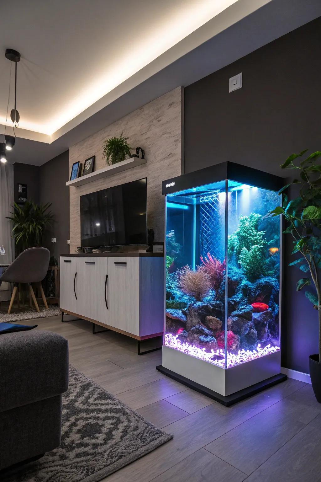 Integrate a futuristic touch with diode radiance effects.