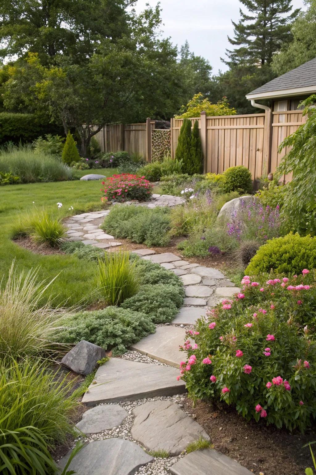 Stone pathways steer your sight and stride through landscapes.