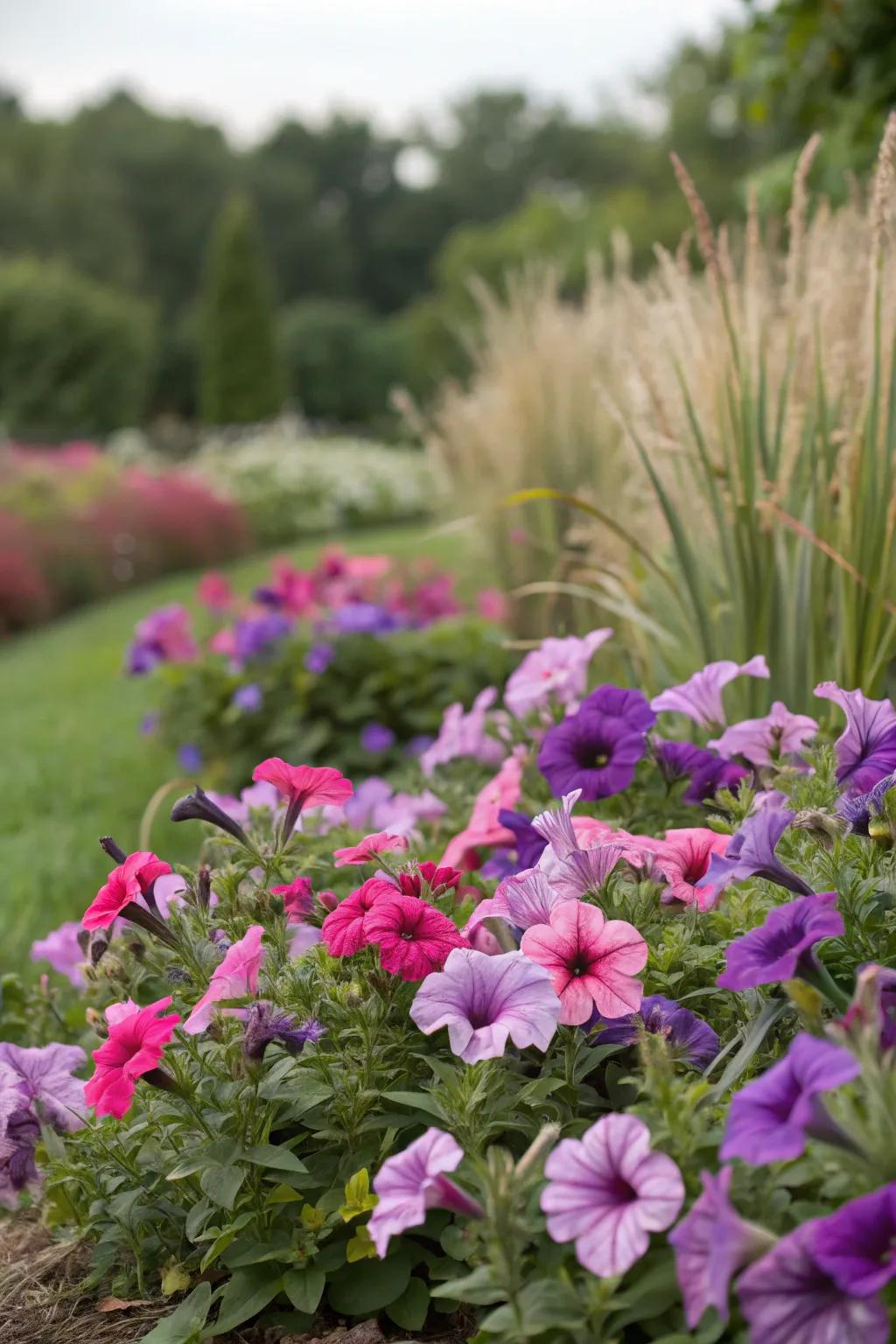 Generate depth with tiered plant statures in your flower patches.