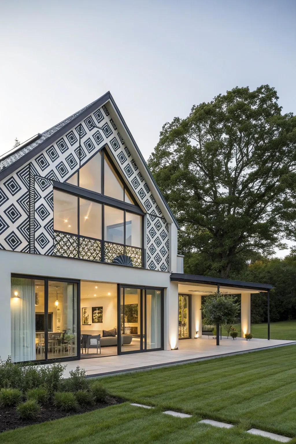 Shape patterns offer a smooth, modern peak design.
