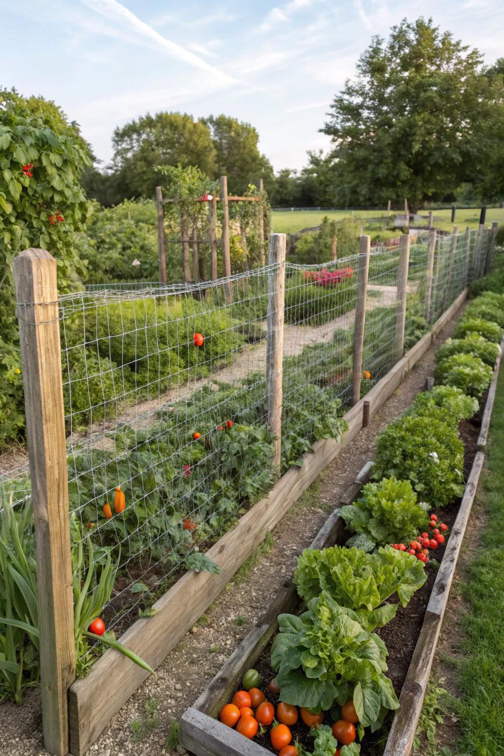 A protected garden offering both security and elegance.