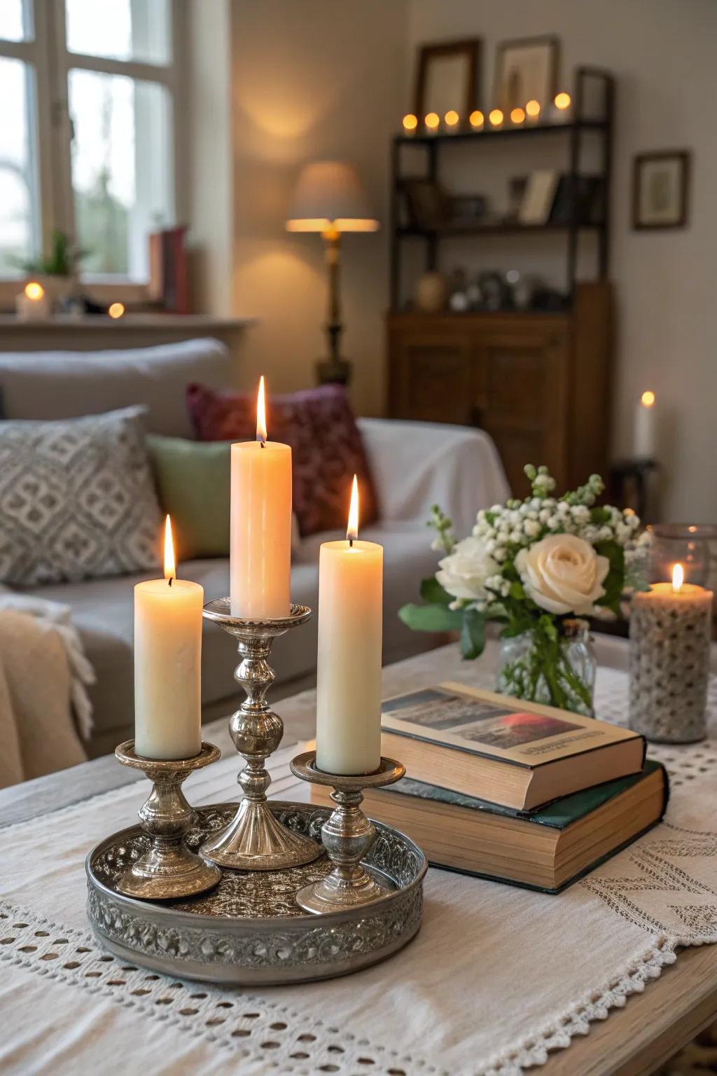Forge a serene setting with these finely crafted wax lights.