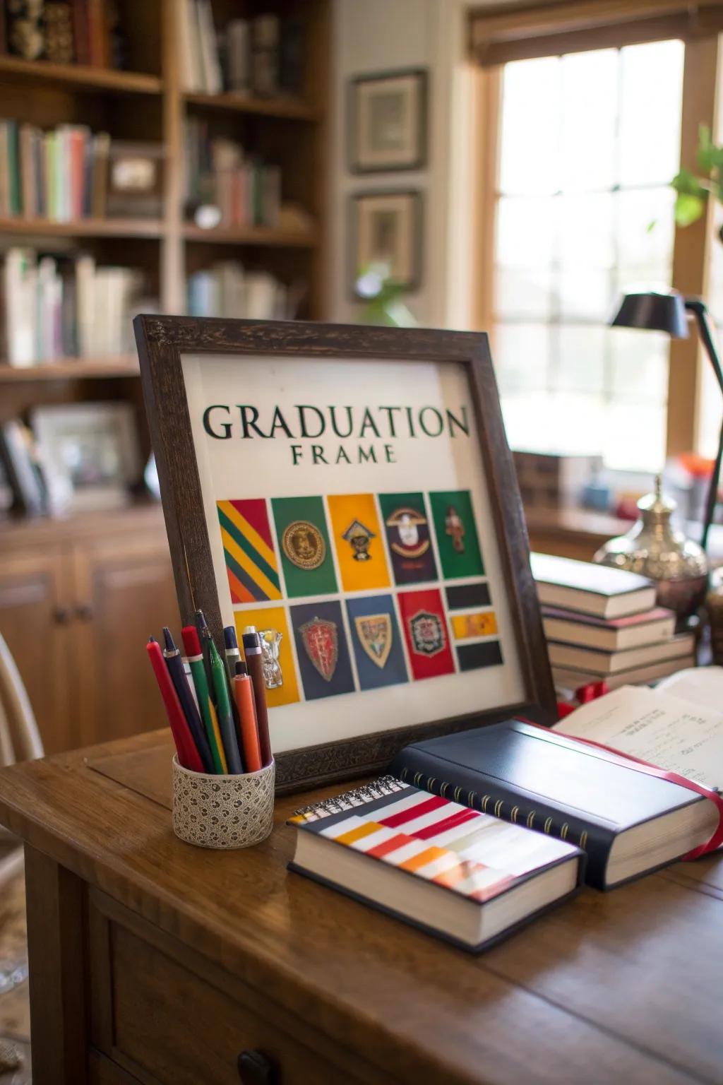 Using school colors links your decor to your academic roots.