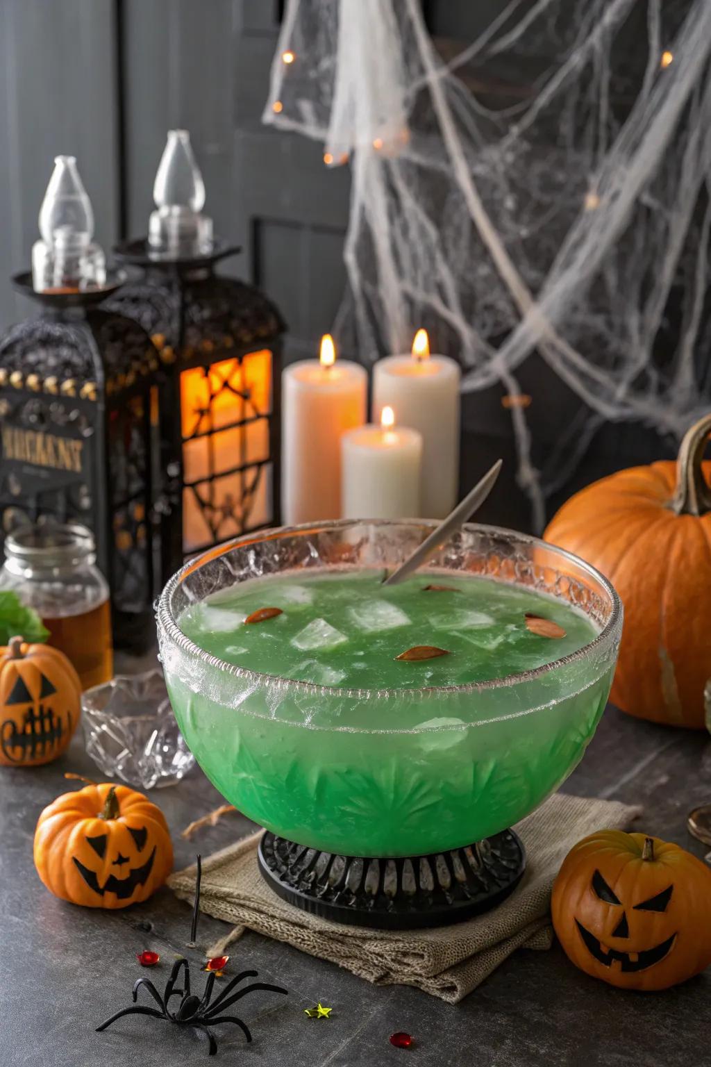 Witch’s brew punch adds a touch of enchantment to the drink selection.