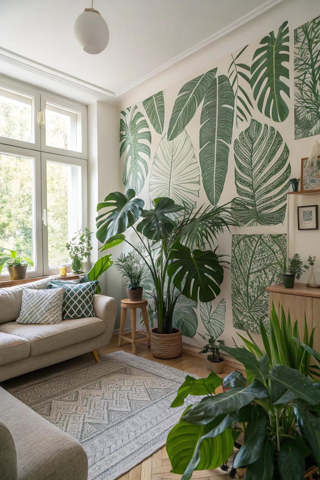 Tropical plants add lush greenery to your design.