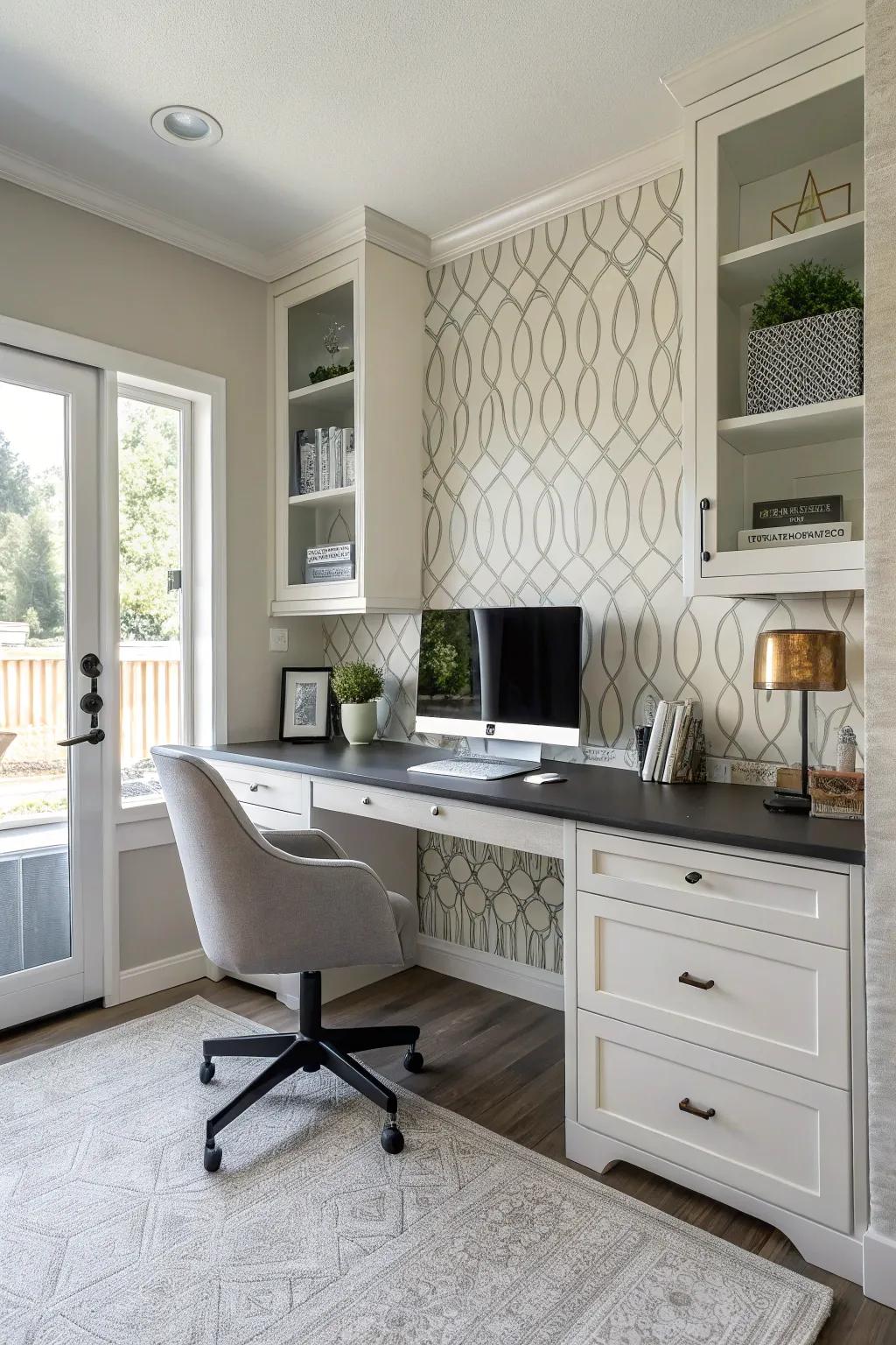 Coordinated furnishings enhance both comfort and aesthetics.