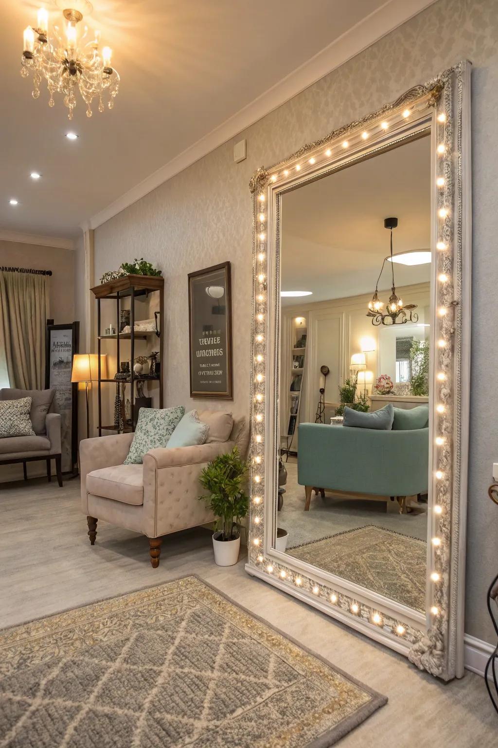 Designers use mirrors as a clever tactic to boost space and light.