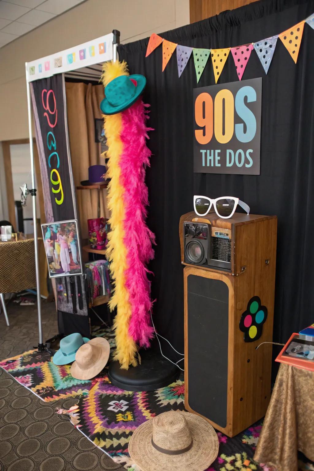 Capture fun photos at this 90s-themed booth.