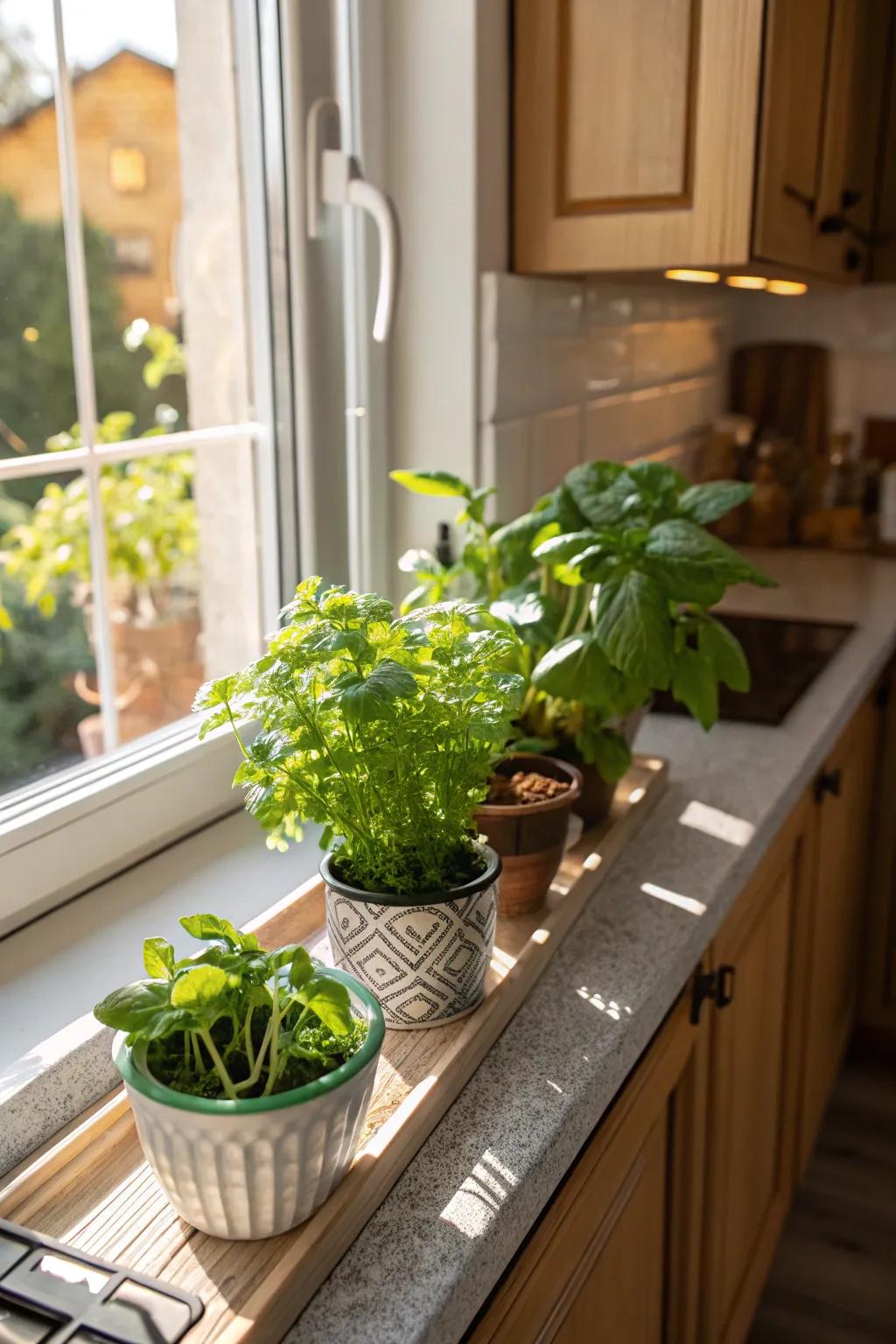 A greenery growing set that brings fresh tastes into the home.