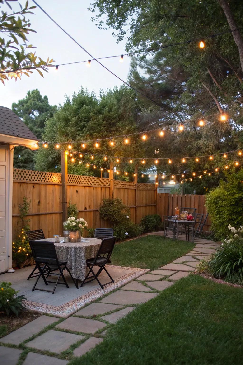 Captivating fairy lights crafting the mood for your housewarming celebration