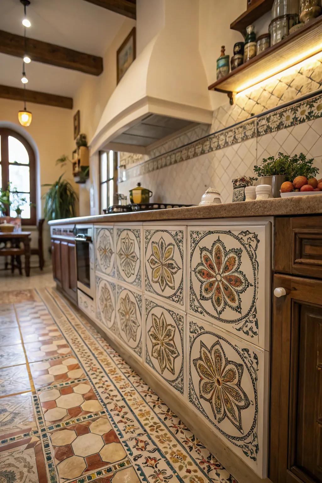 Period stone trims add an elegant, nostalgic touch to your kitchen.