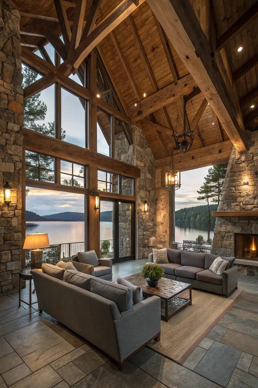 A balanced combination of country and contemporary styles.