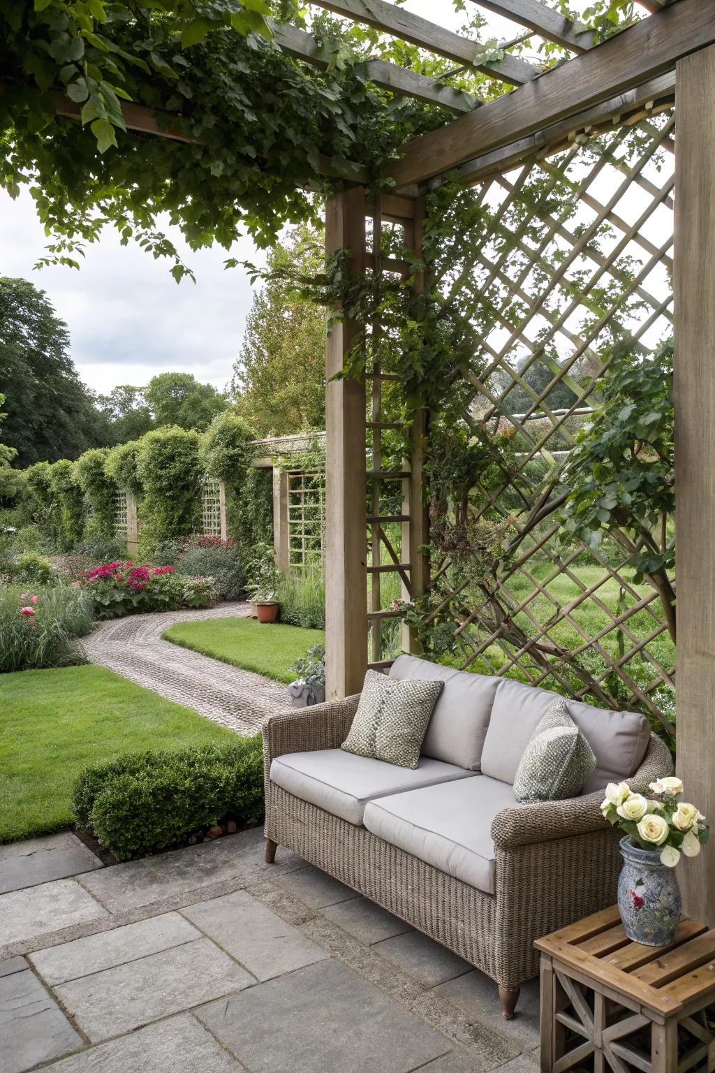 Convert your patio into a snug getaway with weave panels.