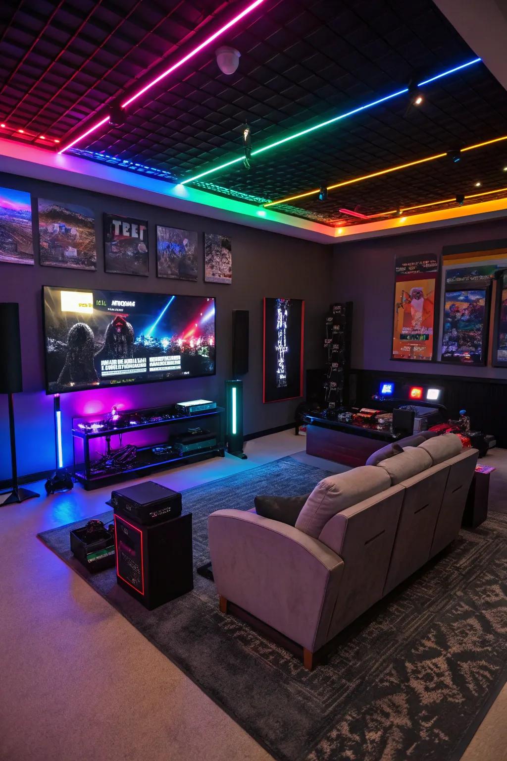 Experience games with sound-reactive lighting.