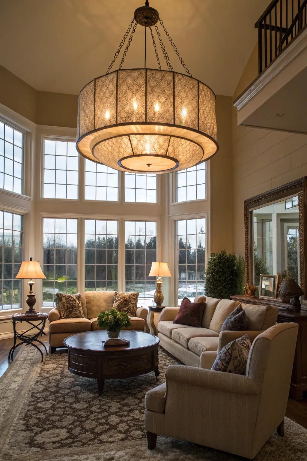 Huge pendants make bold impressive components.