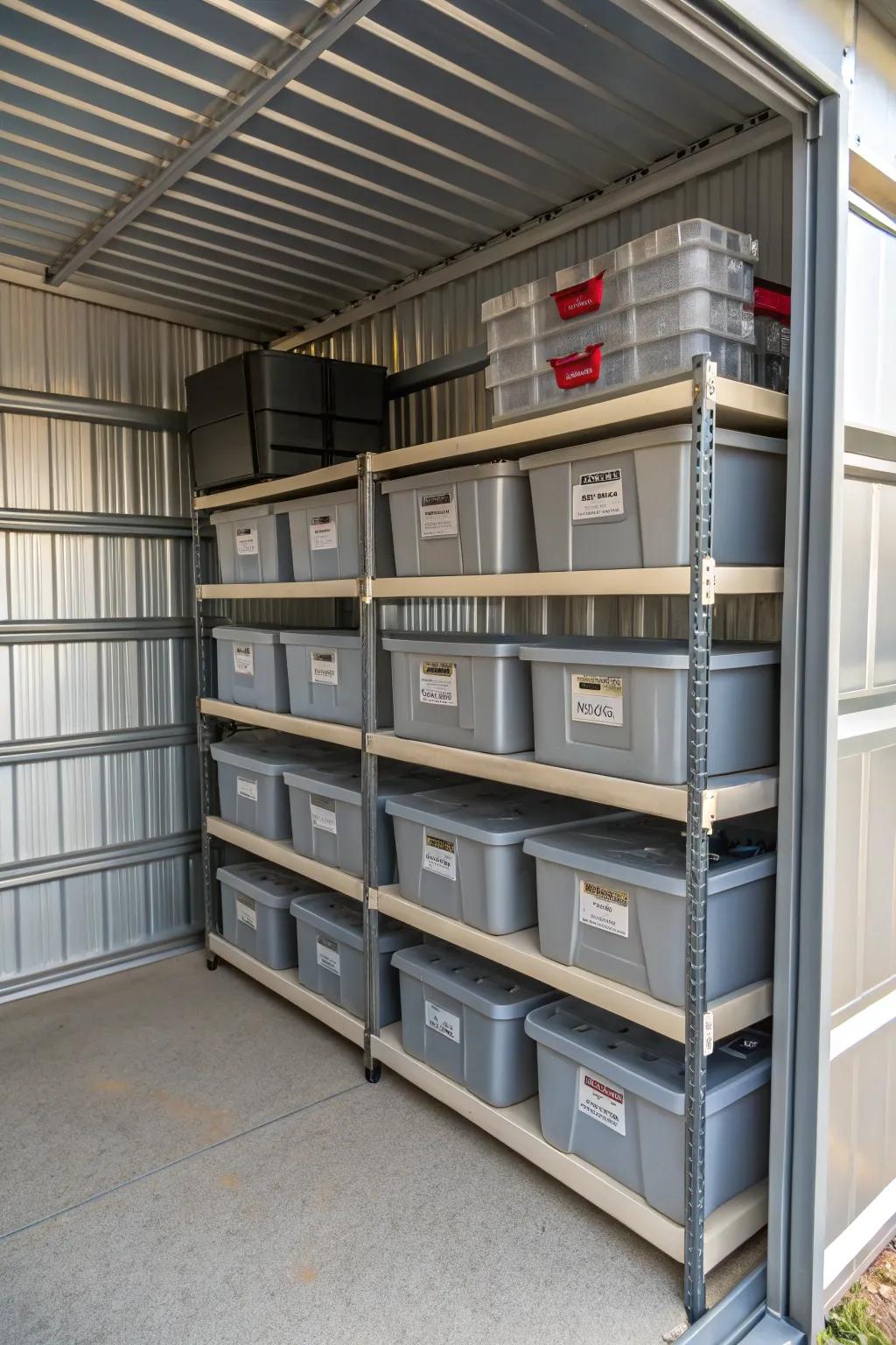 Sliding boxes keep all those little bits in their place.