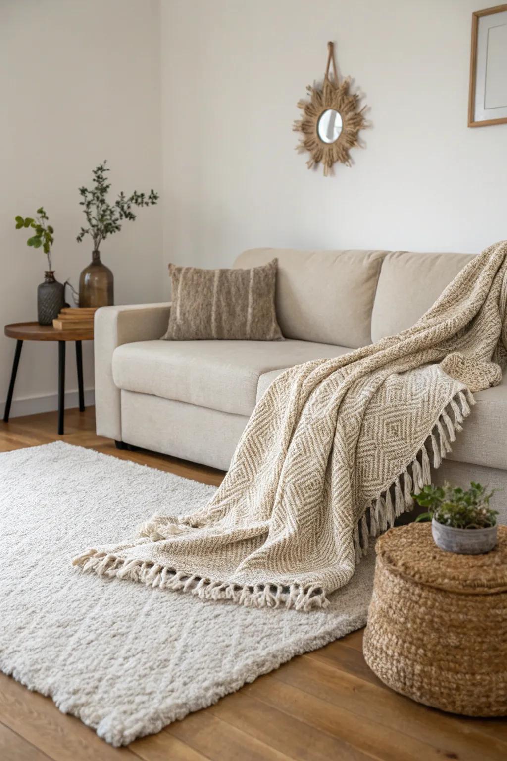 Textures bring warmth and depth to minimalist spaces.