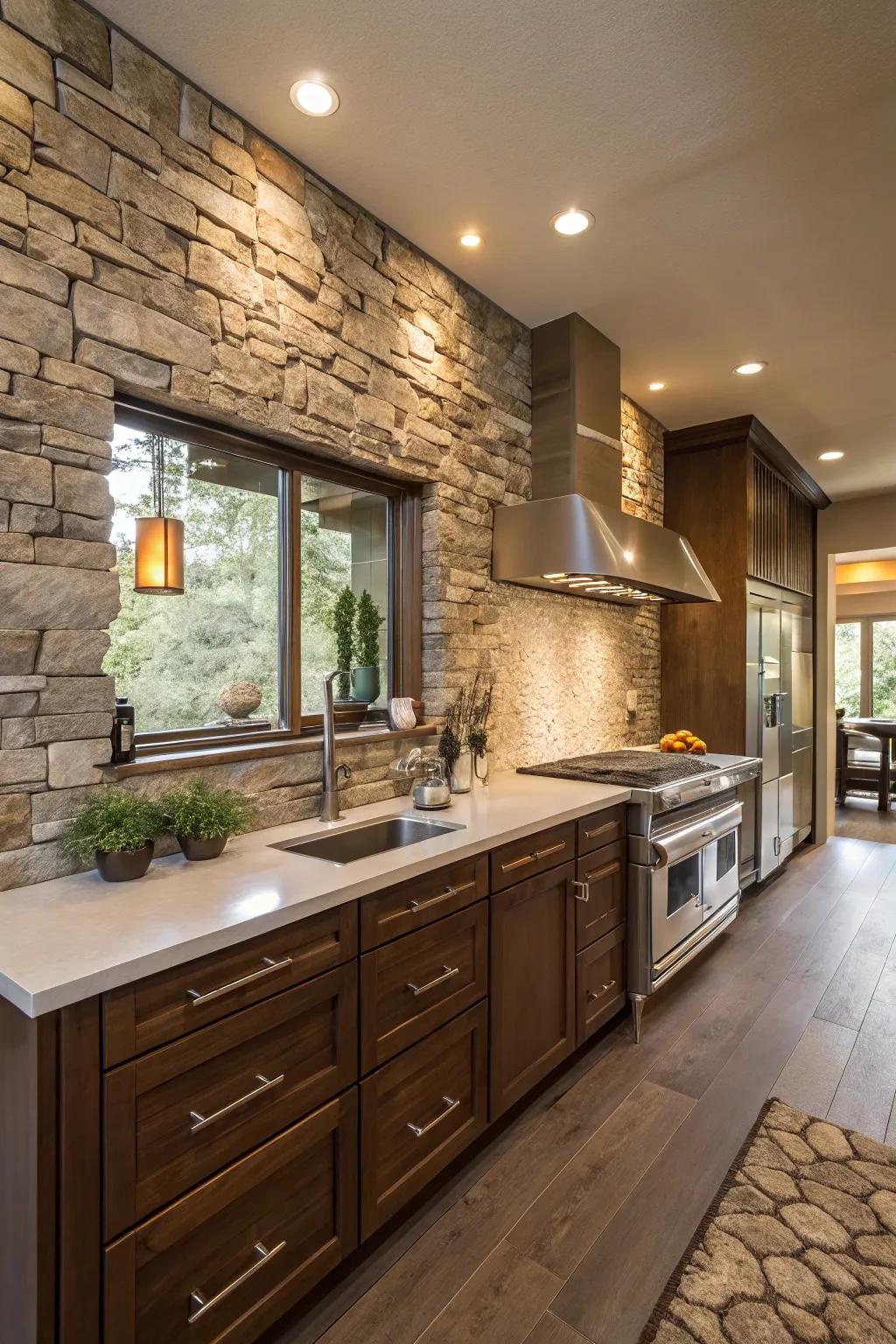 Genuine stone provides enduring elegance in any kitchen.