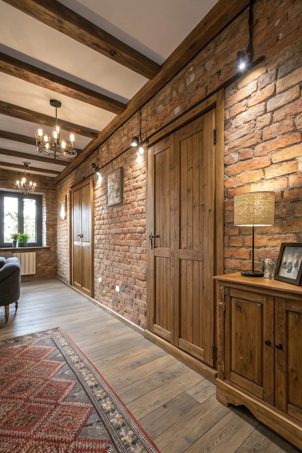 Exposed stone and timber provide an industrial-chic beauty.