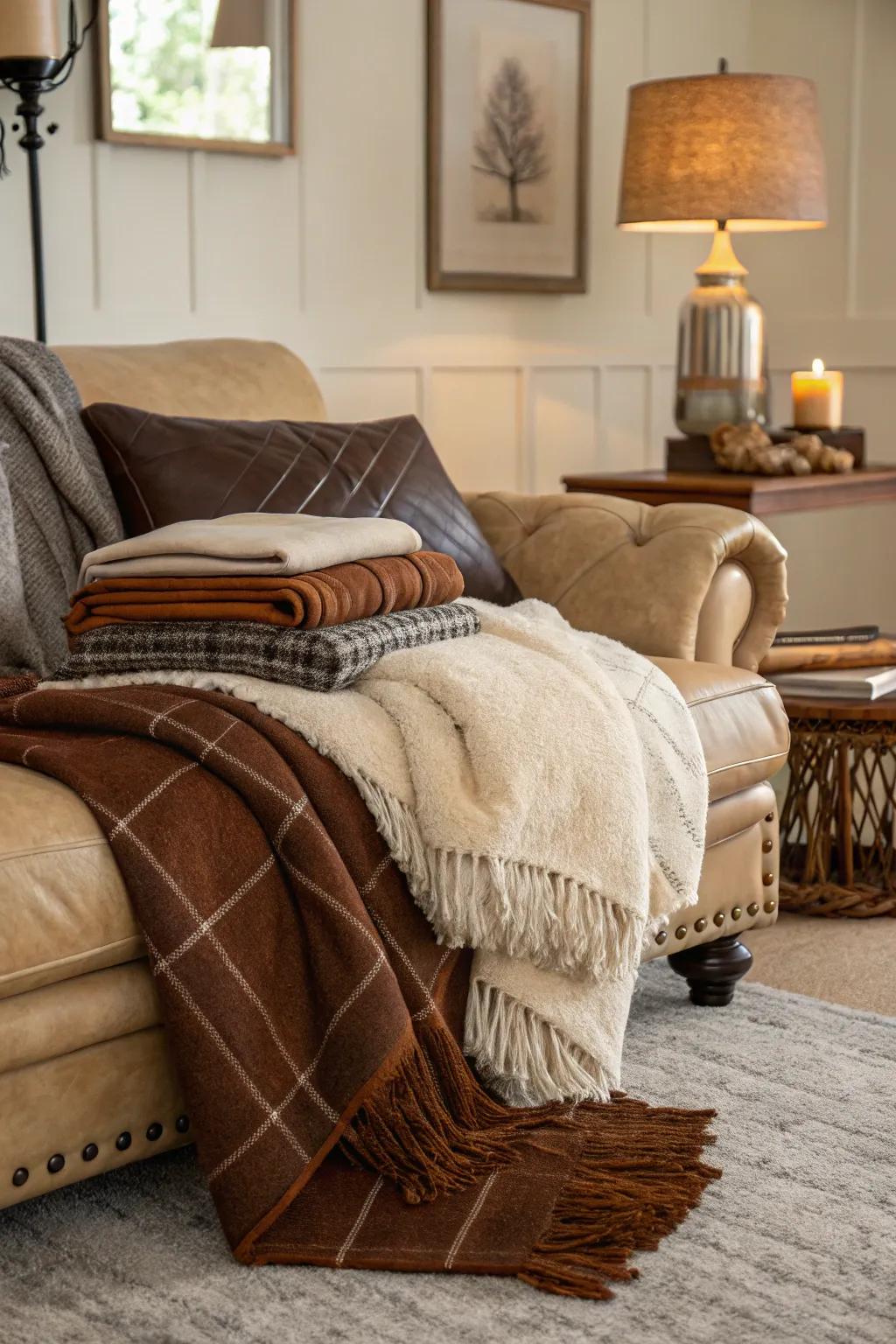 A warm atmosphere with layered rough-hewn textures.