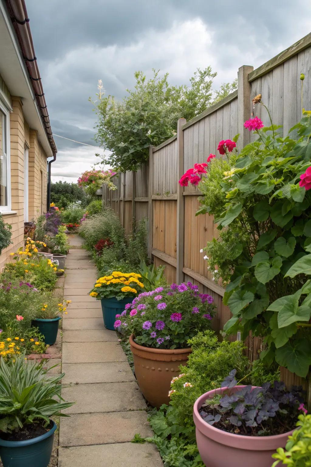 Potted plants offer versatility and style in confined spaces.
