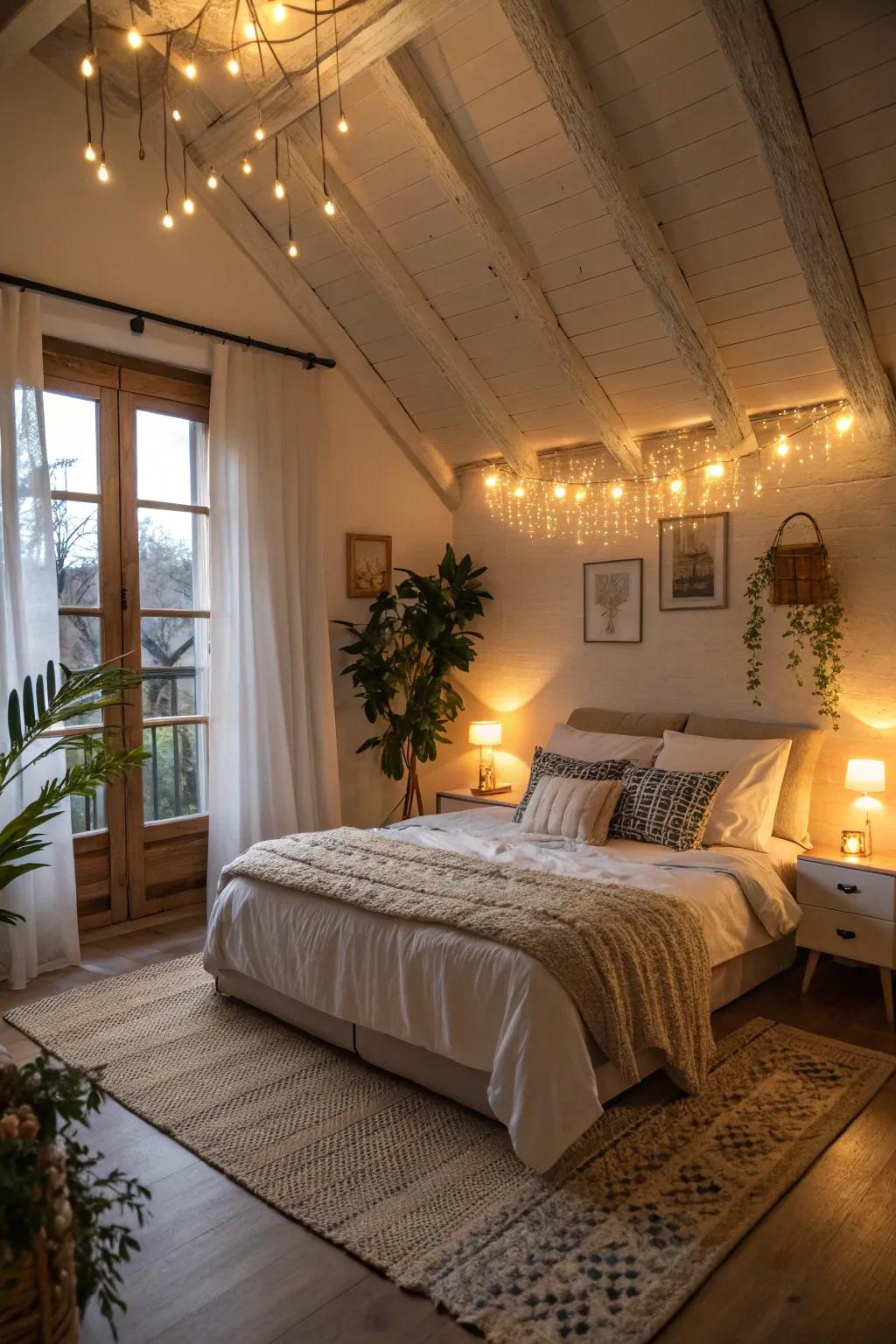 Gentle lighting designs a welcoming and snug ambiance.