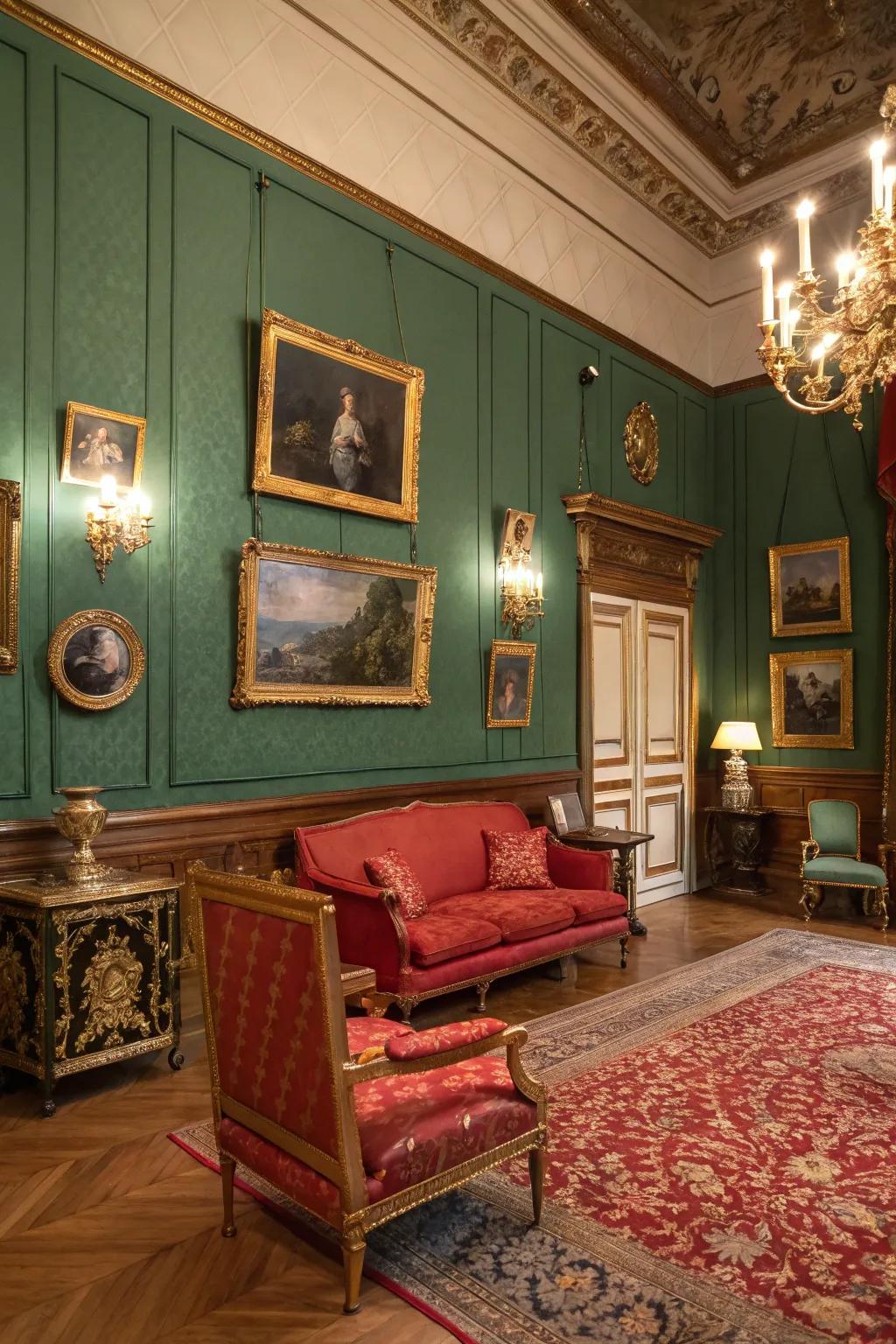 Classic color schemes provide a historic feel.