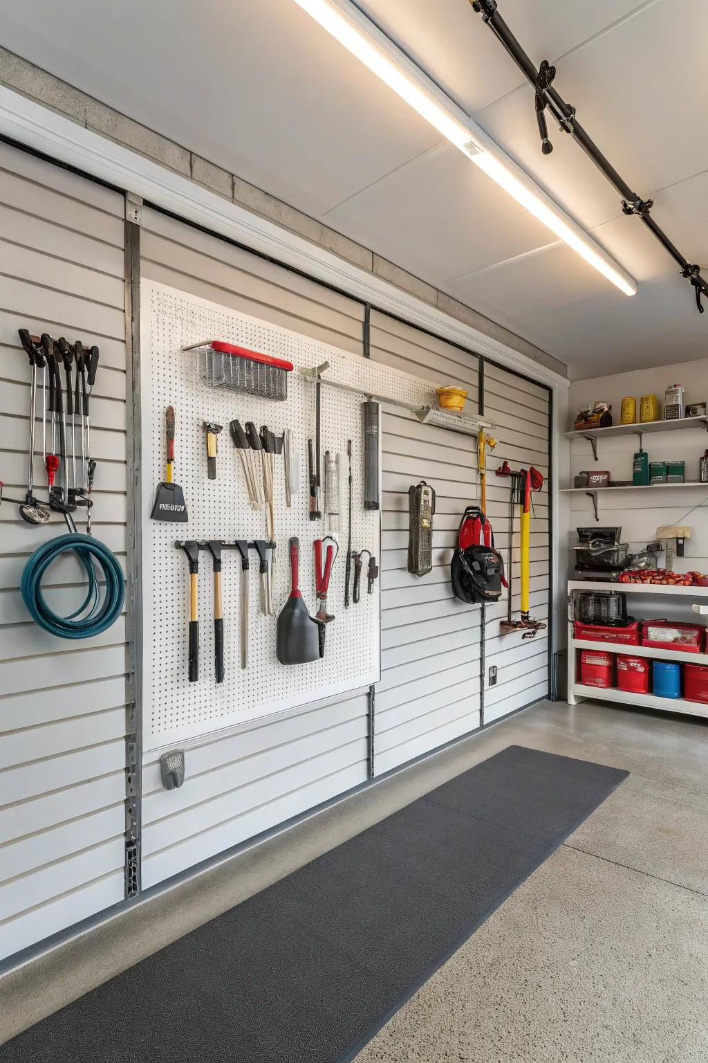 Paneled wall organizers deliver a flexible and tidy storage solution.