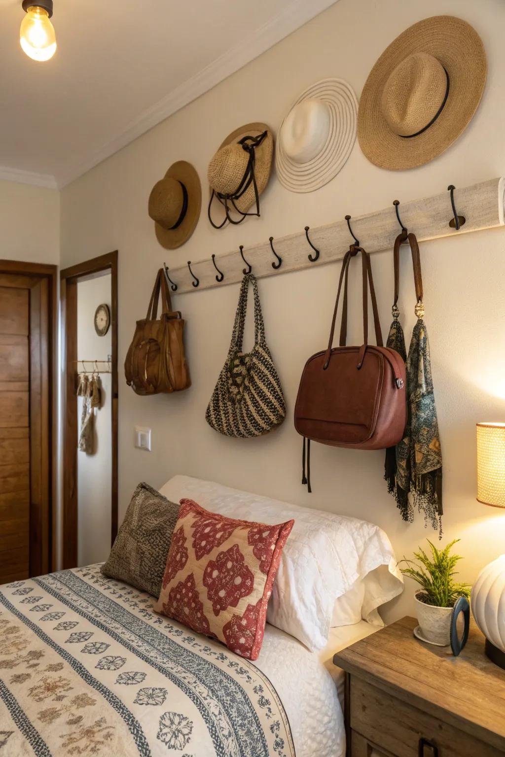 Blend design and practicality with ornamental wall hooks.