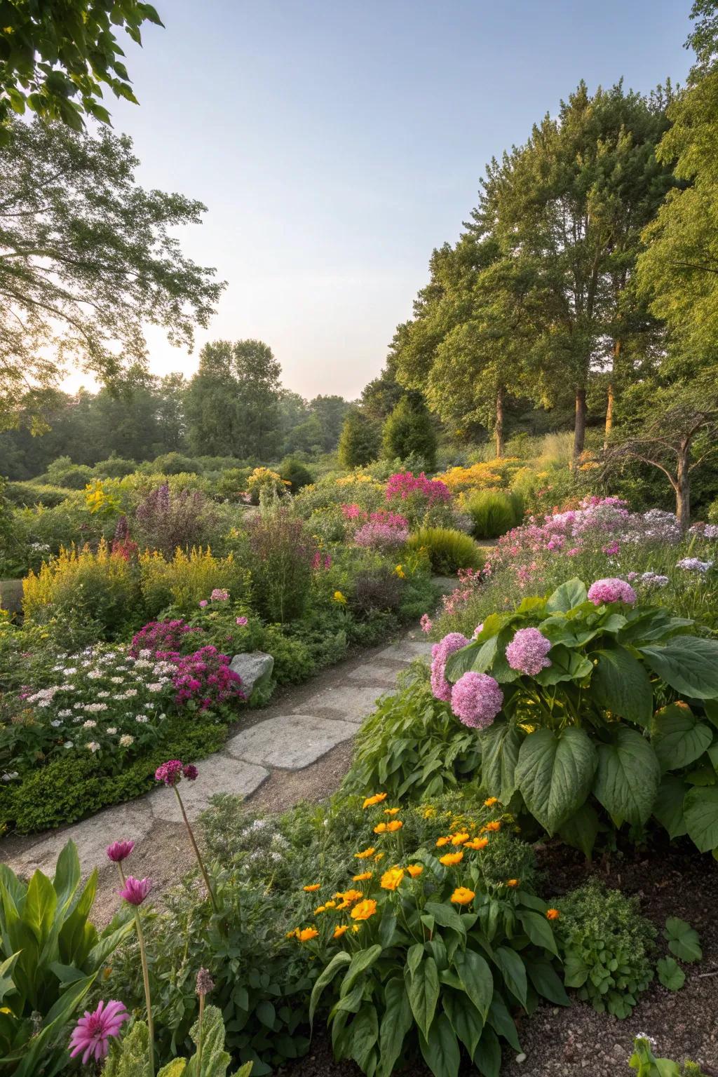 A mix of foliage and flowers brings vitality and color to your garden.