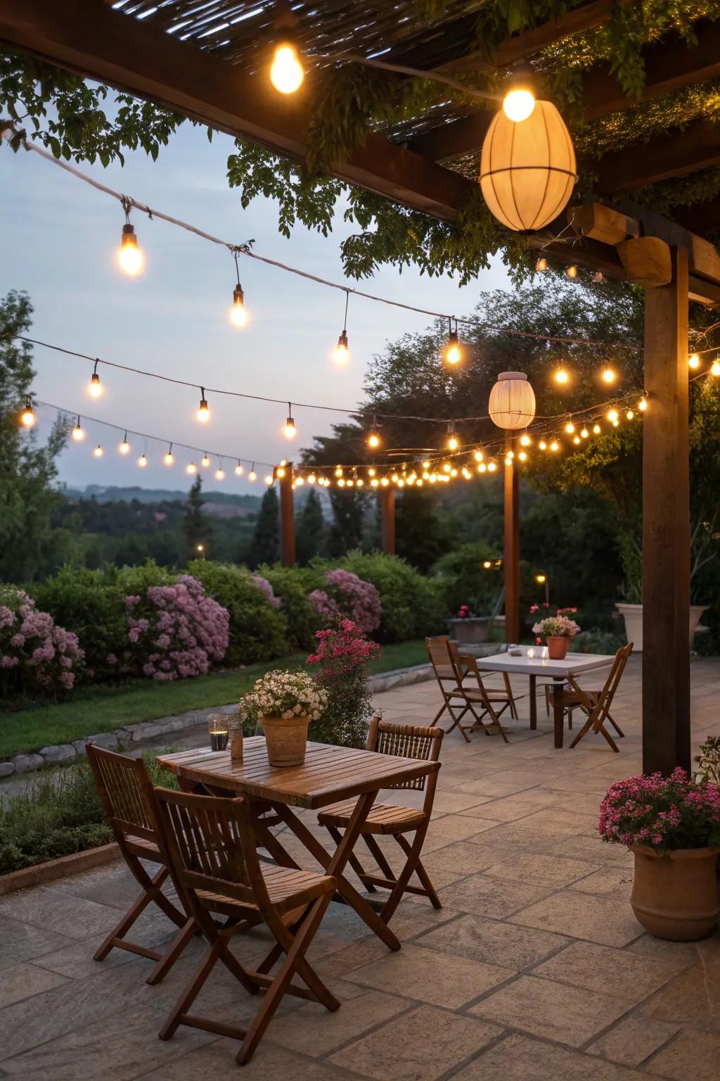 Illumination transforms your outdoor area into a magical retreat.