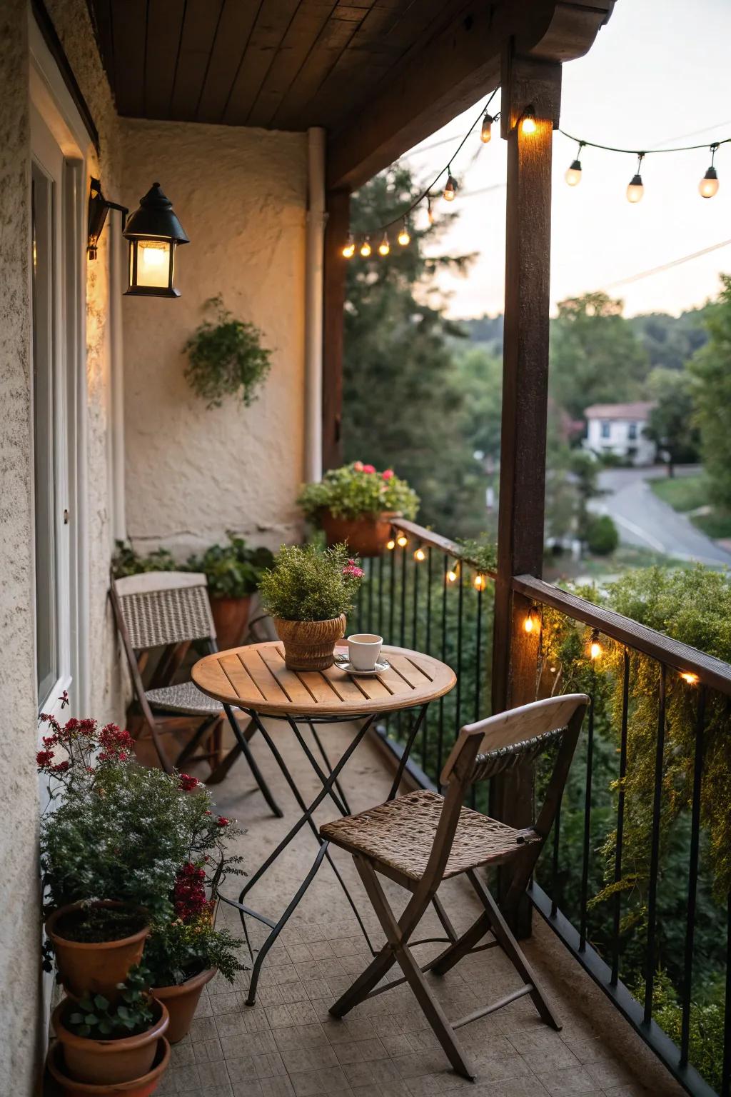 An intimate corner ideal for serene dialogues or quiet reading.