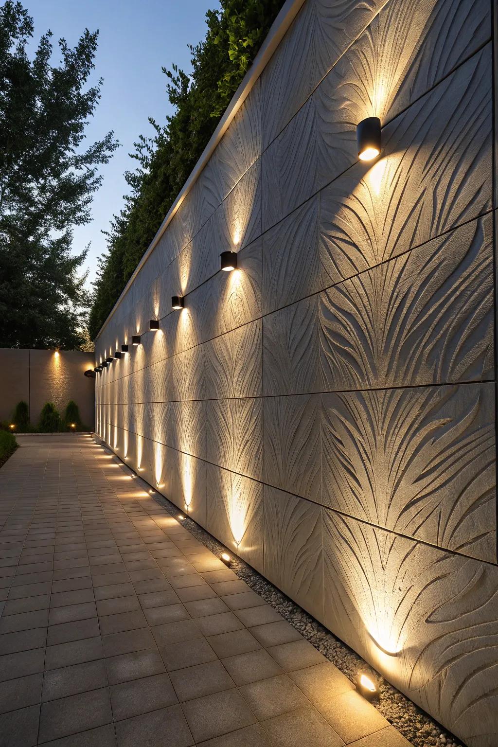 Two-way lights inject dramatic flair into outdoor environments.