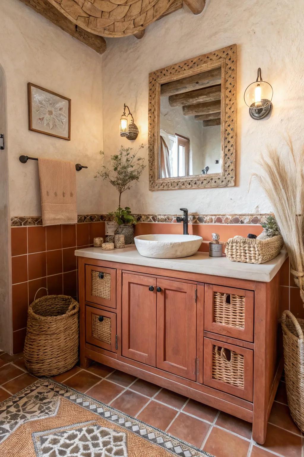 Earth tones introduce cozy warmth to your space.
