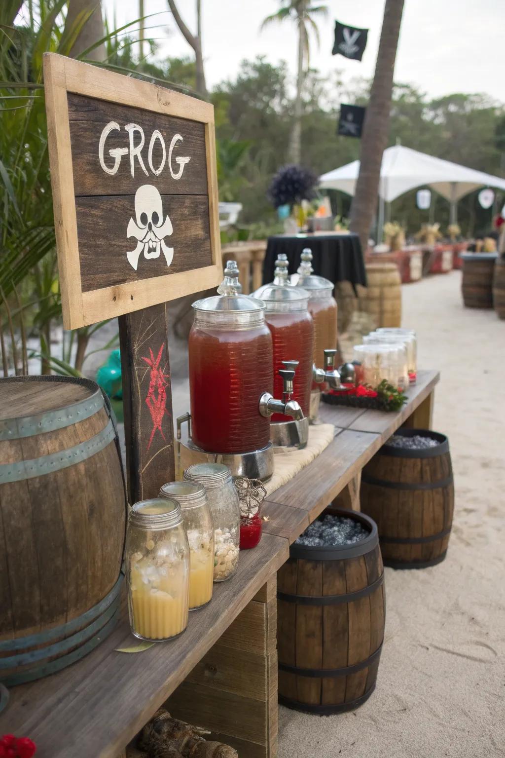 Maintain your crew's hydration with a pirate-themed potion post.