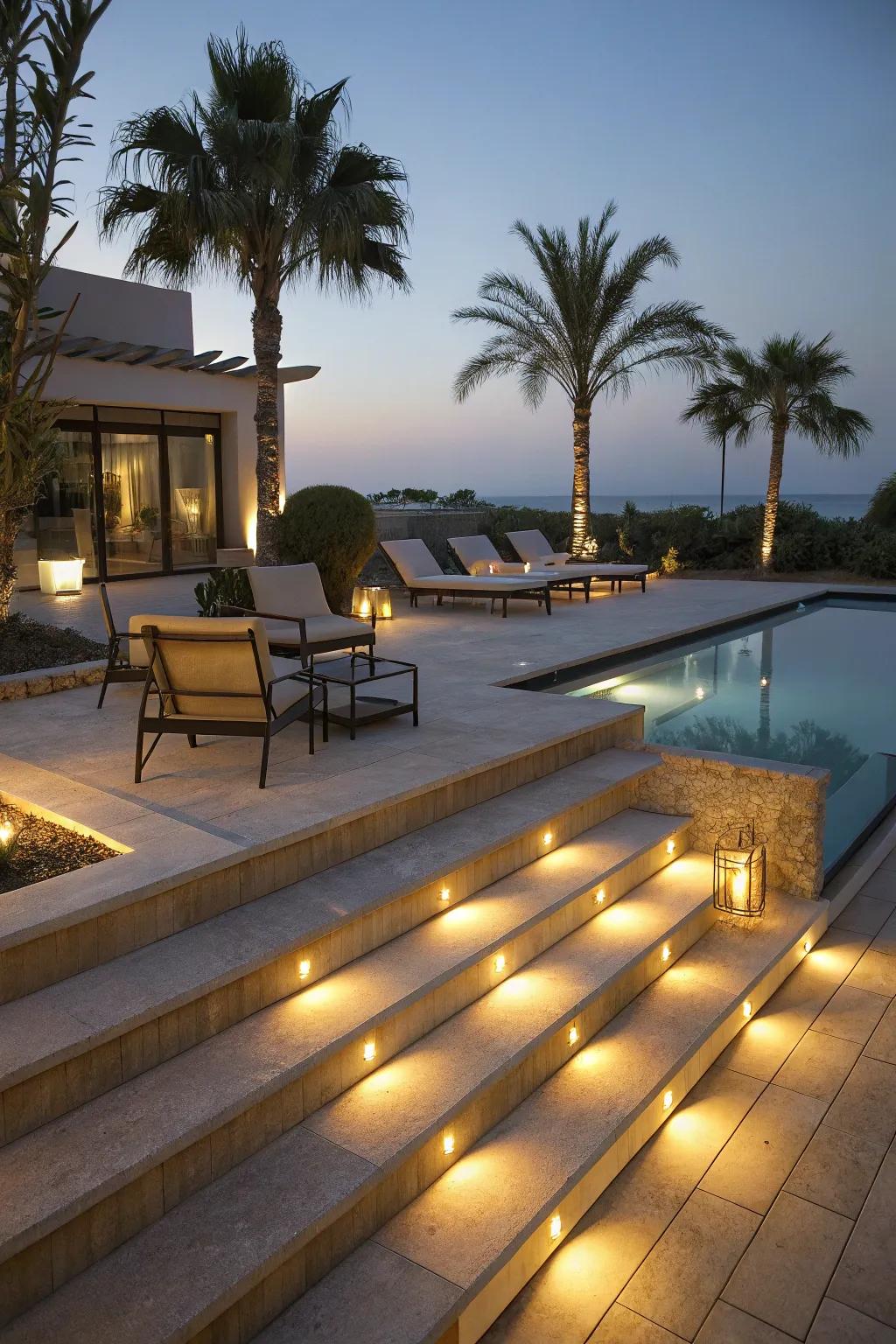 Deck lighting offers a dual advantage—safety combined with style.